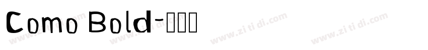 Como Bold字体转换